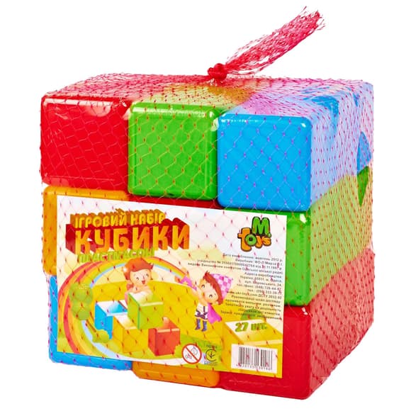 Ігровий набір кольорових кубиків 09064, 27 шт