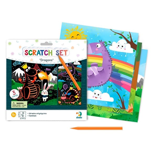 Набор для творчества  гравюры "Драконы" 300215, 3 гравюры в наборе