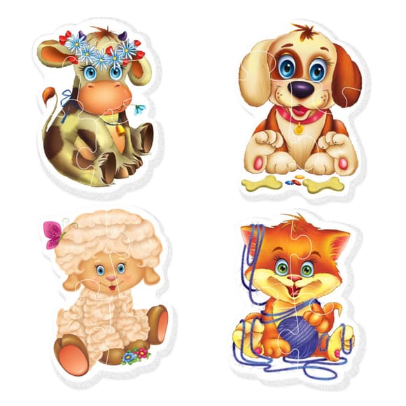 Дитячі бебі пазли "Домашні улюбленці" VT1106-81 укр. мовою