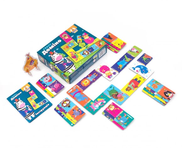 Детская игра настольная Crazy Домино VT8055-10 на укр. языке