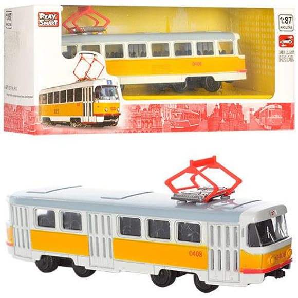 Іграшкова модель Трамвай PLAY SMART 6411 інерційний 
