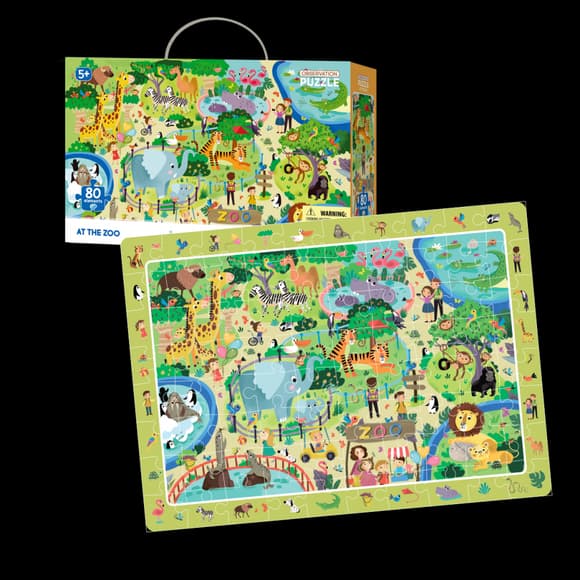 Пазл навчальний DoDo "Зоопарк" 300259, 80 деталей