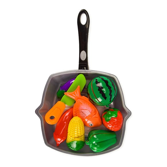 Іграшкові продукти на липучках 3016C зі сковородою 