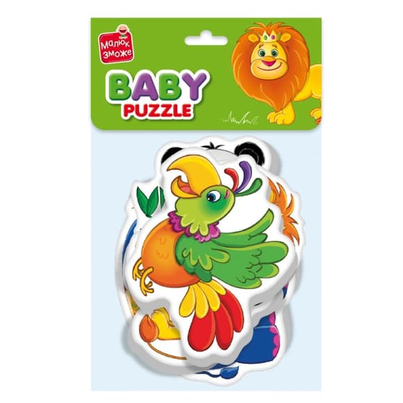 Дитячі бебі пазли "Зоопарк" VT1106-85 картинки - 4 шт