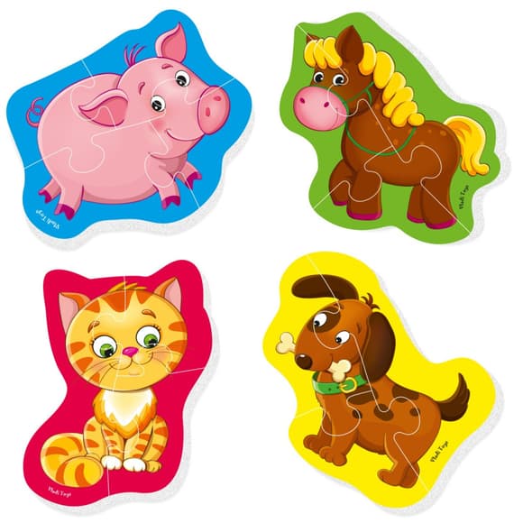 Детские беби пазлы "Ферма" VT1106-87 картинки - 4 шт