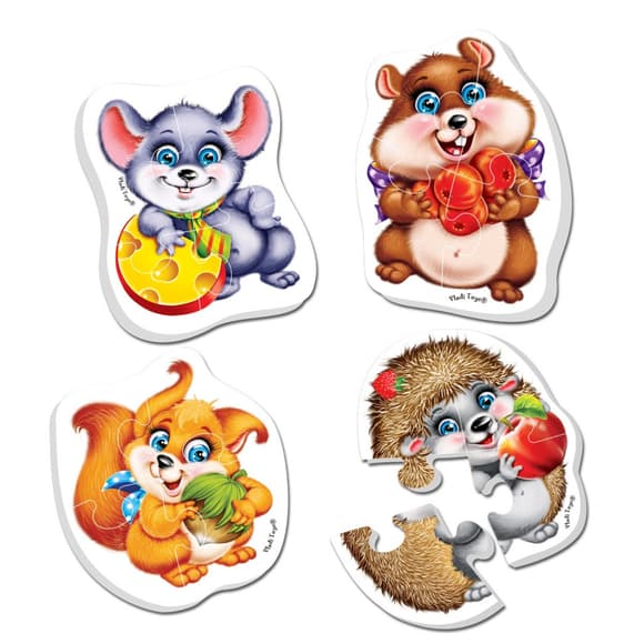 Детские беби пазлы "Жучки" VT1106-89 картинки - 4 шт