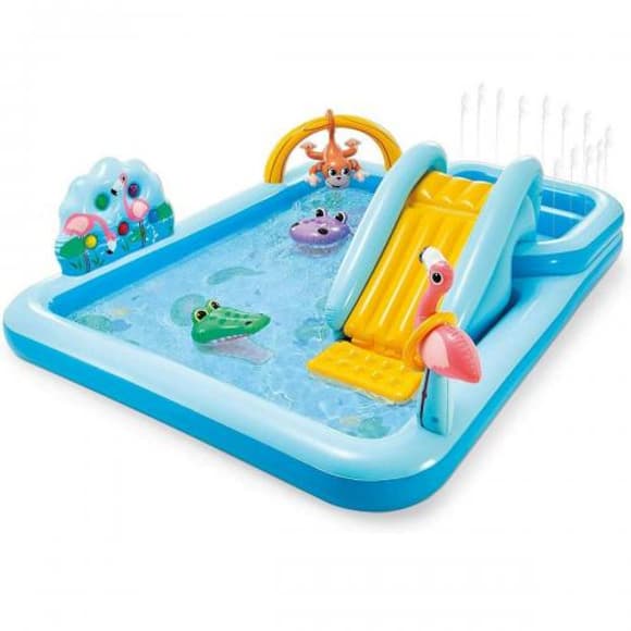 Дитячий надувний ігровий центр "Джунглі" 57161 з гіркою