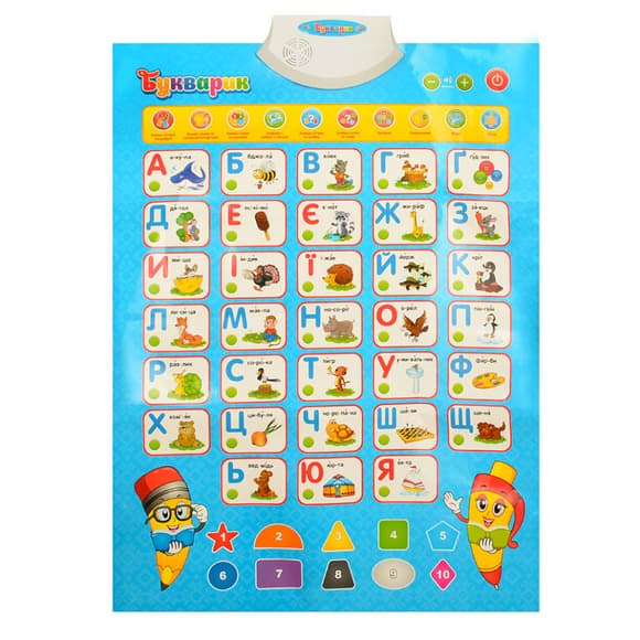 Дитячий розвиваючий плакат 7031 UA укр. мовою