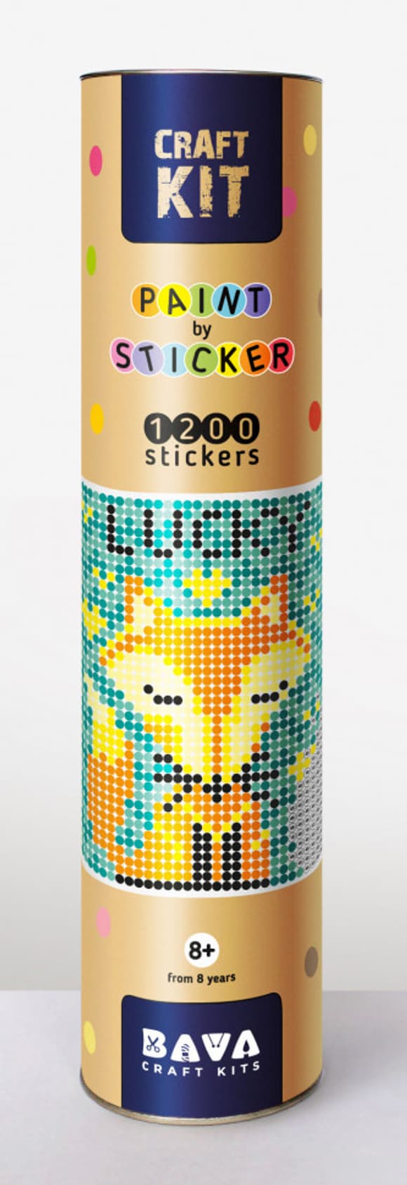 Картина по номерам стикерами в тубусе "Лисичка" 1200 стикеров. 1838, 33х48 см                       