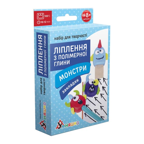 Детский набор для лепки из полимерной глины "Закладки Монстры" (ПГ-006) PG-006 закладки для книги