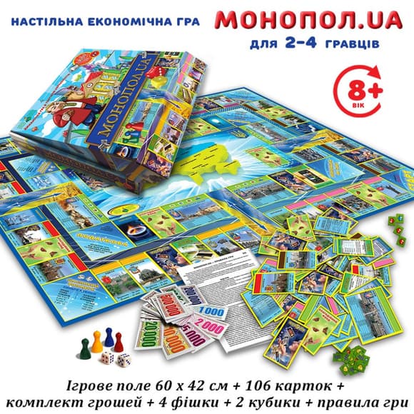 Настольная игра Монополия 82210 на укр. языке