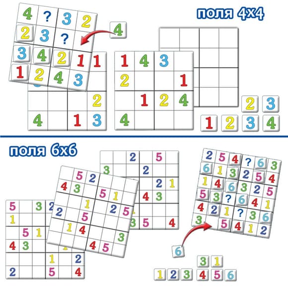 Детская ра звивающая игра "Логические ряды. Цифры. Судоку" 82753 от 3 лет
