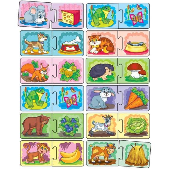 Детская развивающая игра "Кто что ест?" 86072 на укр. языке