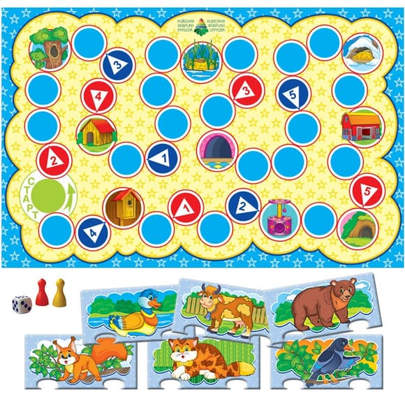 Дитяча розвиваюча настільна гра-квест "Тварини" 84443, 8 ігор в наборі