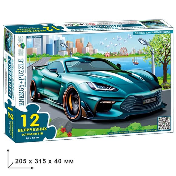 Детские пазлы "Супер авто" 82036 из 12 деталей