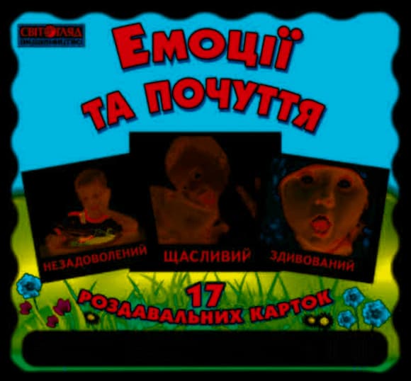 Дитячі розвиваючі картки "Емоції і почуття" 16106012, 17 карток в наборі