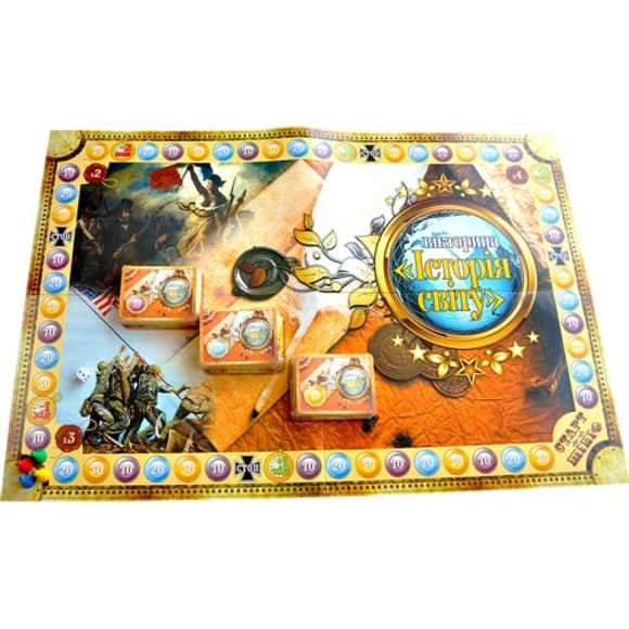 Детская настольная игра-викторина "История мира" 12120048 на укр. языке