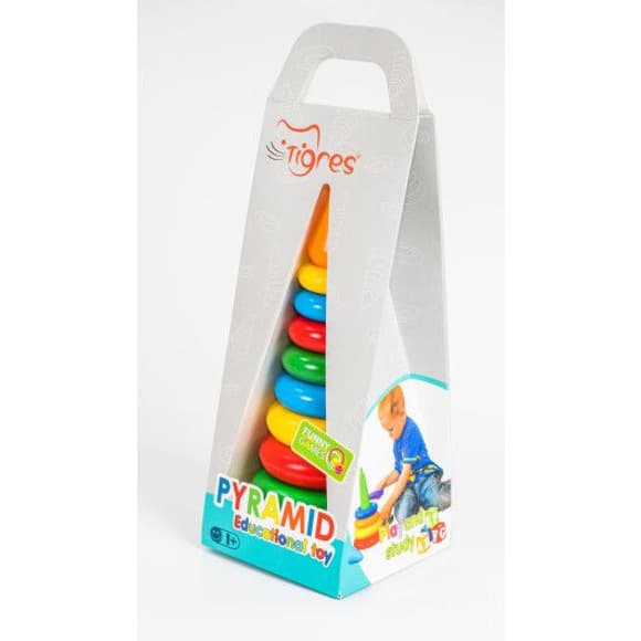 Игрушка развивающая "Пирамидка" ЛЮКС 39372, 10 деталей
