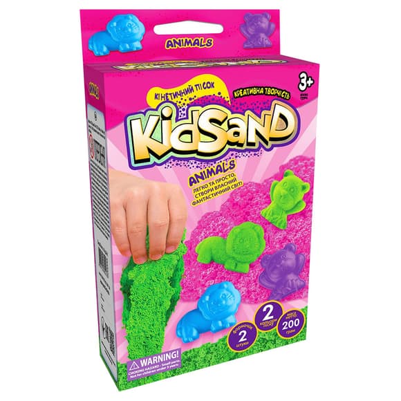 Кінетичний пісок KidSand KS-05-01U, 200 г в набо рі 