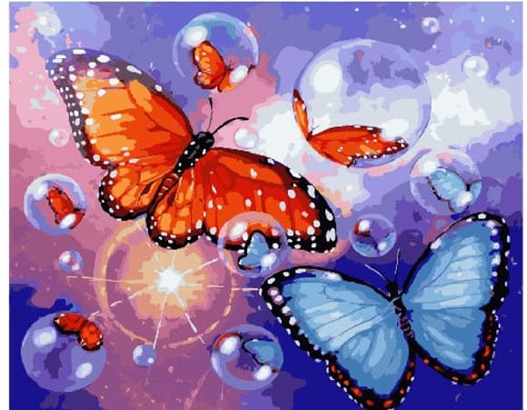 Картина по номерам. Brushme "Мыльные бабочки" GX22072                                               