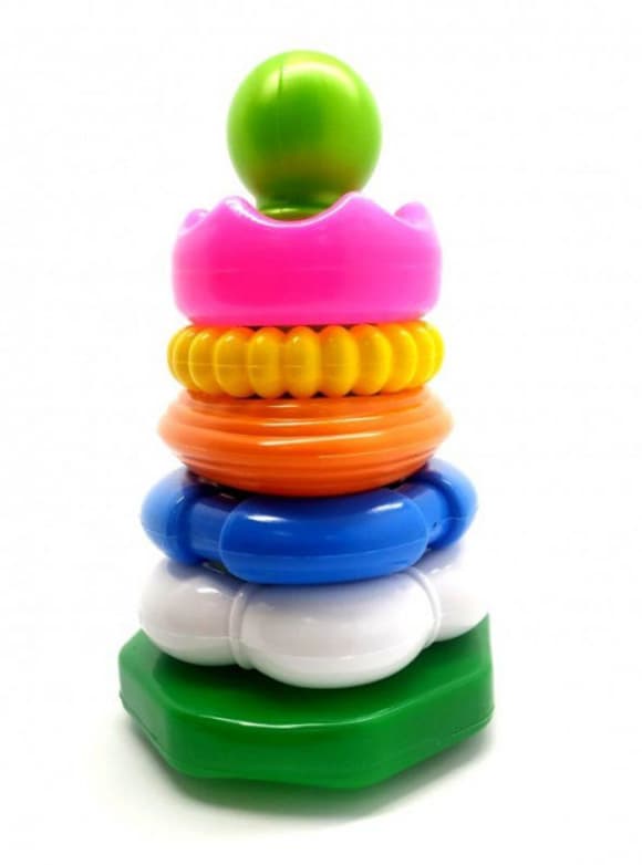 Дитяча розвиваюча пірамідка №2 1-080, 7 деталей