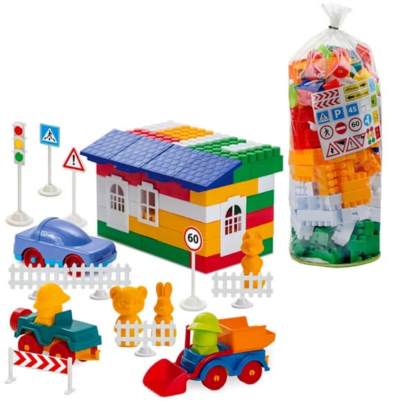 Детский конструктор "Лидер" №5 1-054, 200 крупных деталей