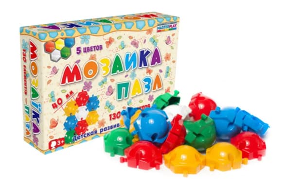 Дитяча мозаїка-пазл №5 1-146, 130 деталей Ø40мм