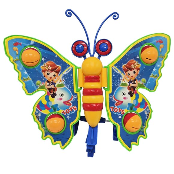 Детская каталка на палочке "Бабочка" 305 погремушка, машет крыльями