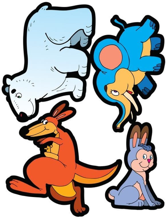 Дитяча книга "Верхи на слоні"  402436 з наклейками