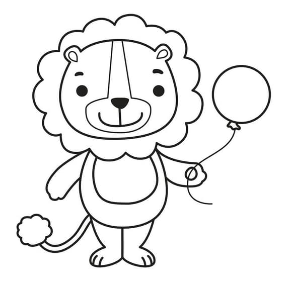 Дитяча розфарбовка для малюків "Лев" 403464, 8 сторінок
