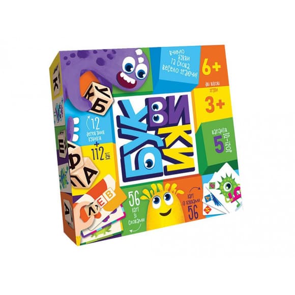 Дитяча  розважальна гра "Буквики" G-BU-01U укр. мовою