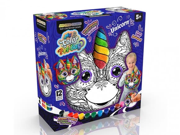 Дитяча сумка-розмальовка "My Color Pet-Bag" CPB-01-01U-2U-3U, 3 види