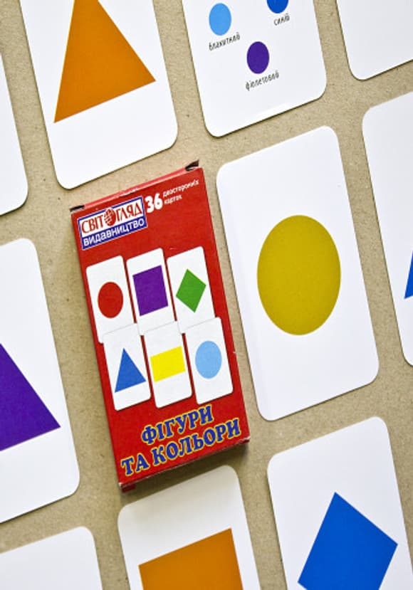 Навчальний матеріал "Фігури та кольори" 13106049  укр. мовою