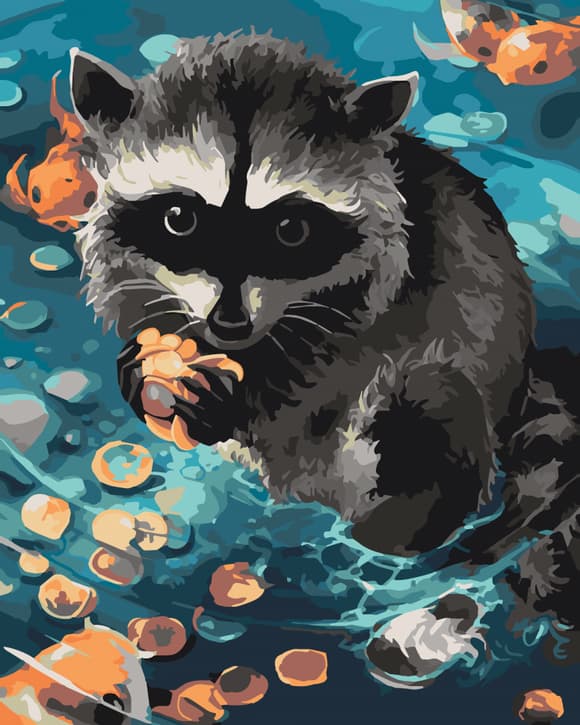 Картина за номерами. Art Craft "Єнот. Ракун" 40 * 50 см 11615-AC