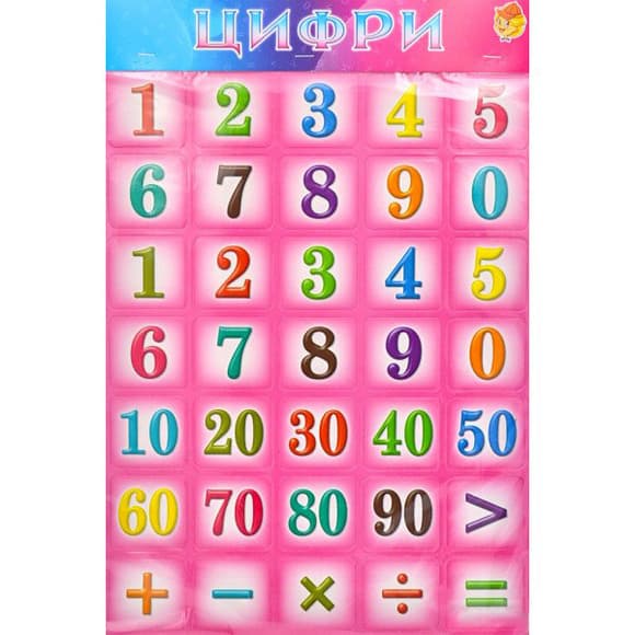 Дитячий навчальний набір магнітів "Цифри" 1151ATS для 3х років