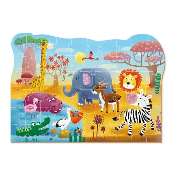 Детский пазл "Жаркая Африка" DoDo 300376, 60 эл.