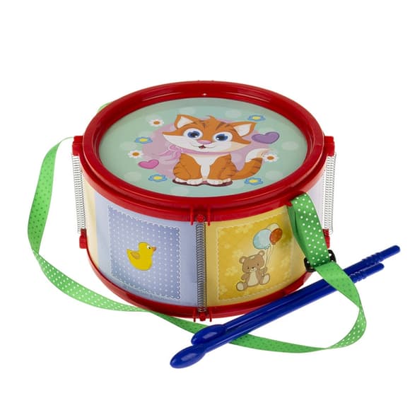 Барабан дитяч ий, маленький Colorplast 1-003 на шлейці