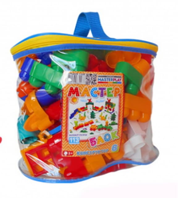 Детский конструктор с большими деталями "Мастер Блок" 1-028, 113 дет.