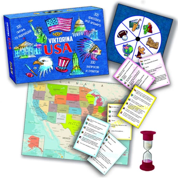 Настільна гра "Вікторина США" MKP0903 правила гри рос. і укр. мовою