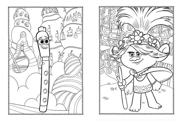 Книжка-розмальовка з наклейками. Риф. Тролі 2 1271012 укр. мовою