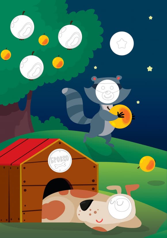 Дитяча велика розвиваюча книга "Сад" 403631 з наклейками