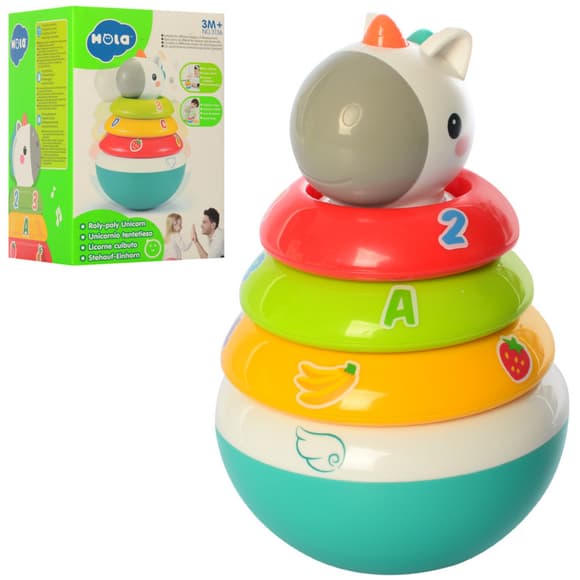 Неваляшка единорог 3136   пирамидка,с ортер