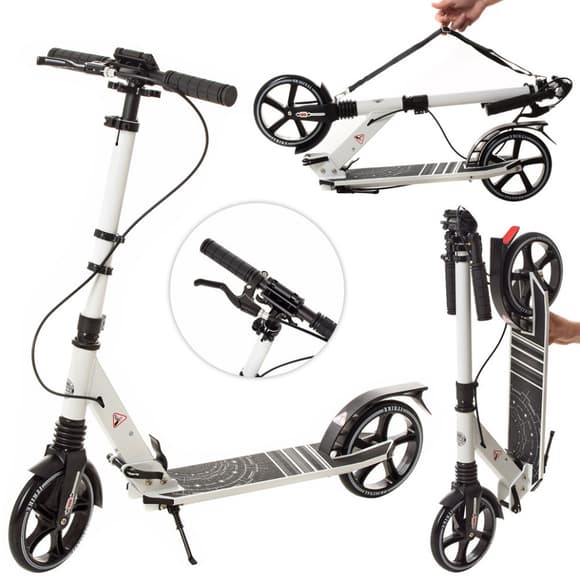 Самокат двоколісний SR 2-058 з підніжкою і ручним гальмом 