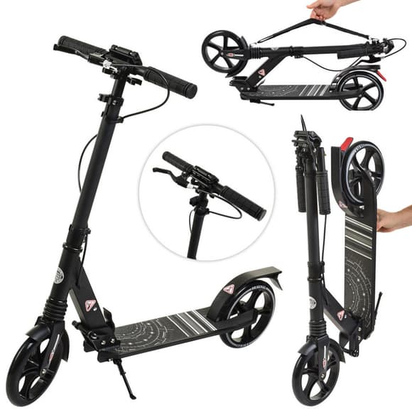 Самокат двоколісний SR 2-058 з підніжкою і ручним гальмом 