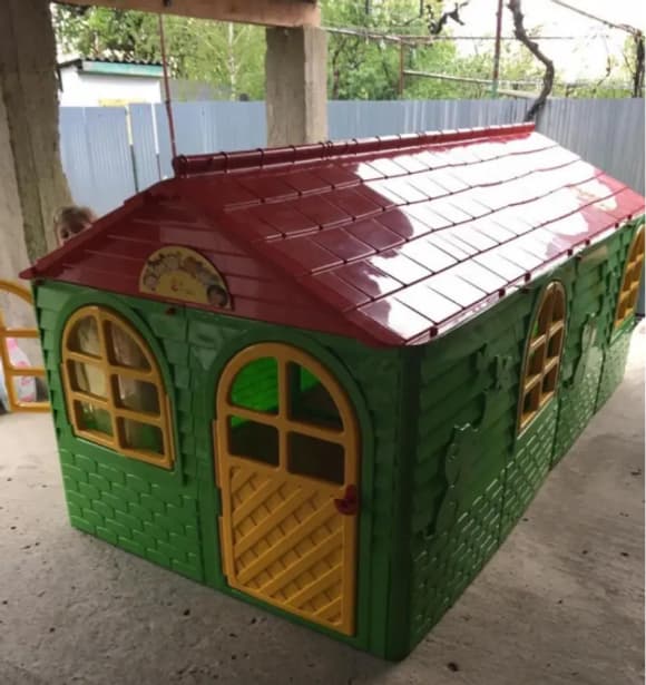 Дитячий ігровий Будиночок зі шторками 02550/23 пластиковий