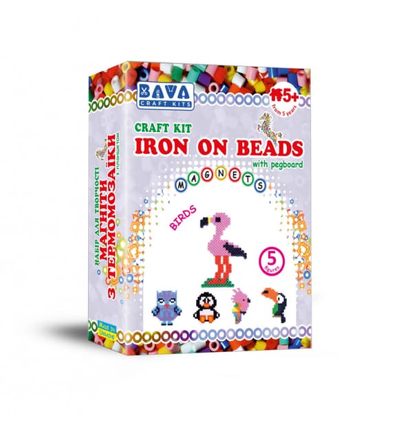 Магніти з термомозаїки "Птахи" (TM-005) набір для творчості