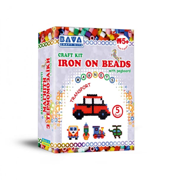 Магніти з термомозаїки "Транспорт" (TM-009) набір для творчості