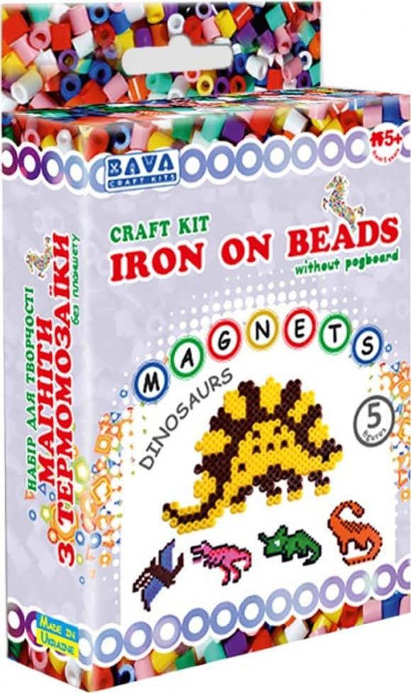 Магніти з термомозаїки "Динозаври" (TM-011) набір для творчості