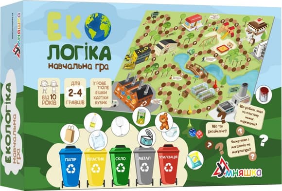 Детская настольная обучающая игра "Экологика" (1319-UM) на укр. языке