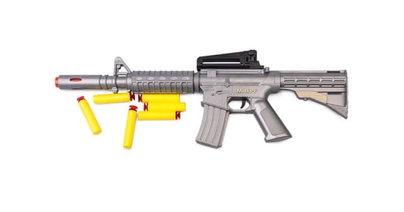 Игрушечный автомат с мягкими пулями M16 PF Golden Gun 910GG